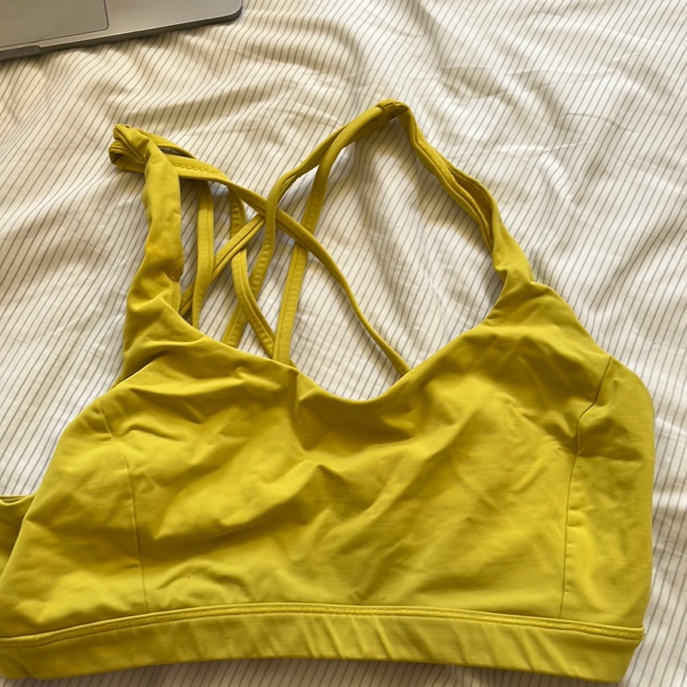 LULULEMON BRA SIZE 8 YELLOW